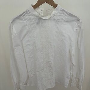 Vintage White Lacey Victorian Style Blouse Chaus Brand